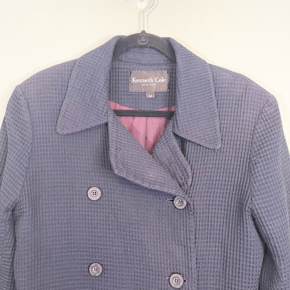 Kenneth Cole Men's Gray Double Breasted Long Sleeve Pea Coat Jacket Medium - Picture 3 of 15